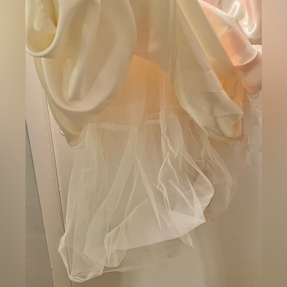 Vintage 1980s Jessica McClintock Gunne Sax Cottagecore Pink White Prom Dress 9 - Picture 13 of 13